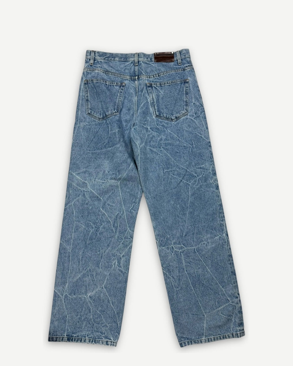 Dries Van Noten Pine Marble Washed Wide Denim