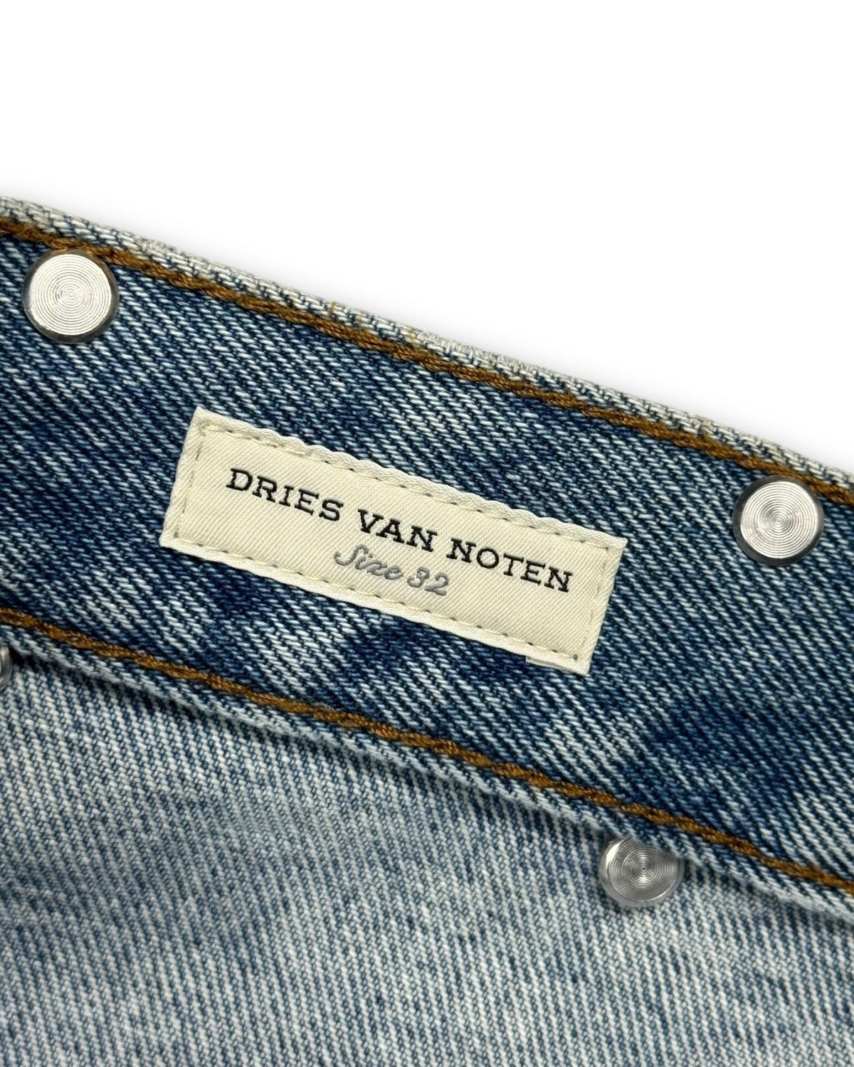 Dries Van Noten Pine Marble Washed Wide Denim