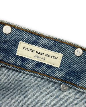 Dries Van Noten Pine Marble Washed Wide Denim