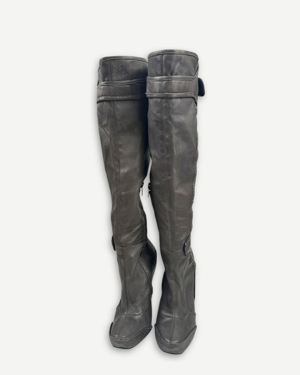Celine FW08 Runway Leather Moto Boots