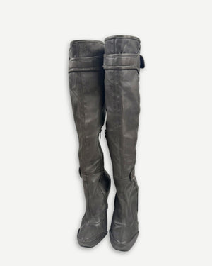 Celine FW08 Runway Leather Moto Boots