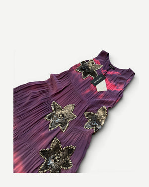 Balmain SS08 by Christophe Decarnin Metal Star Applique Bleached Long Dress