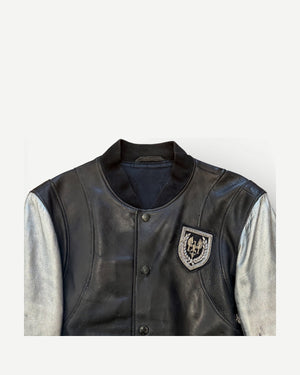 Balmain SS11 by Christophe Decarnin Silver Sleeve Teddy Jacket