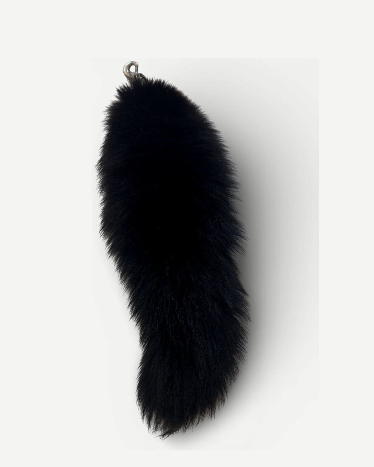 Celine AW12 by Phoebe Philo Black Fox Fur Key Chain Bag Charm