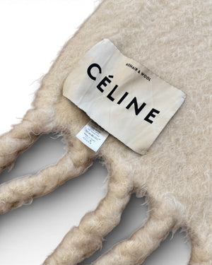 Celine AW17 by Phoebe Philo Off White Mohair Blanket