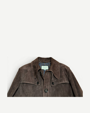 Gucci AW17 Dragon Embroidered Goat Suede Trench Coat
