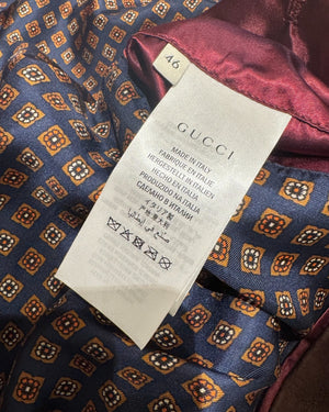 Gucci AW17 Dragon Embroidered Goat Suede Trench Coat