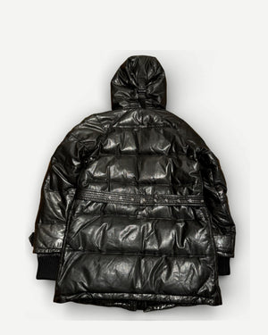 Burberry Prorsum by Christopher Bailey N3B Leather Belted Fur Hood Military Parka