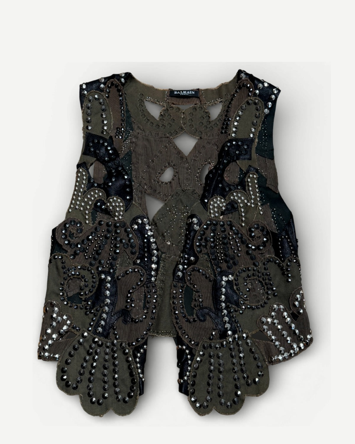 Balmain SS11 by Christophe Decarnin Studded Artisanal Vest