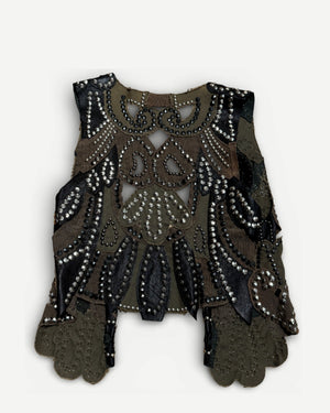 Balmain SS11 by Christophe Decarnin Studded Artisanal Vest