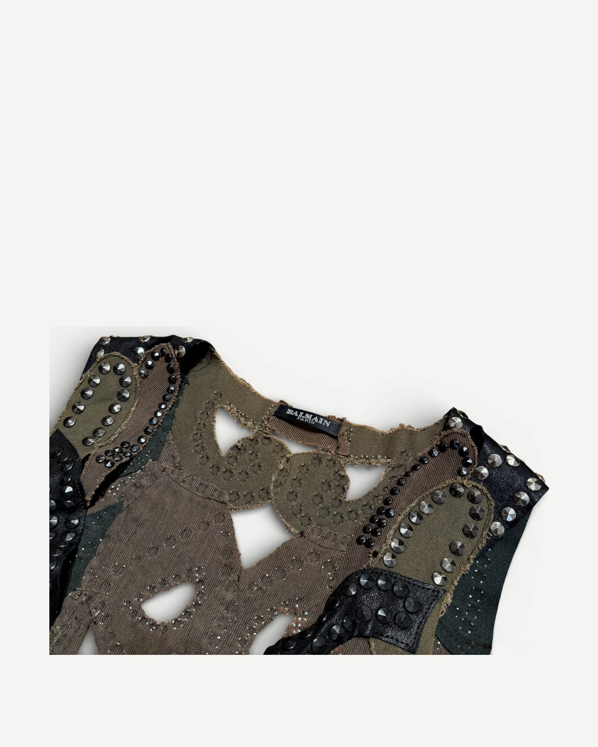 Balmain SS11 by Christophe Decarnin Studded Artisanal Vest