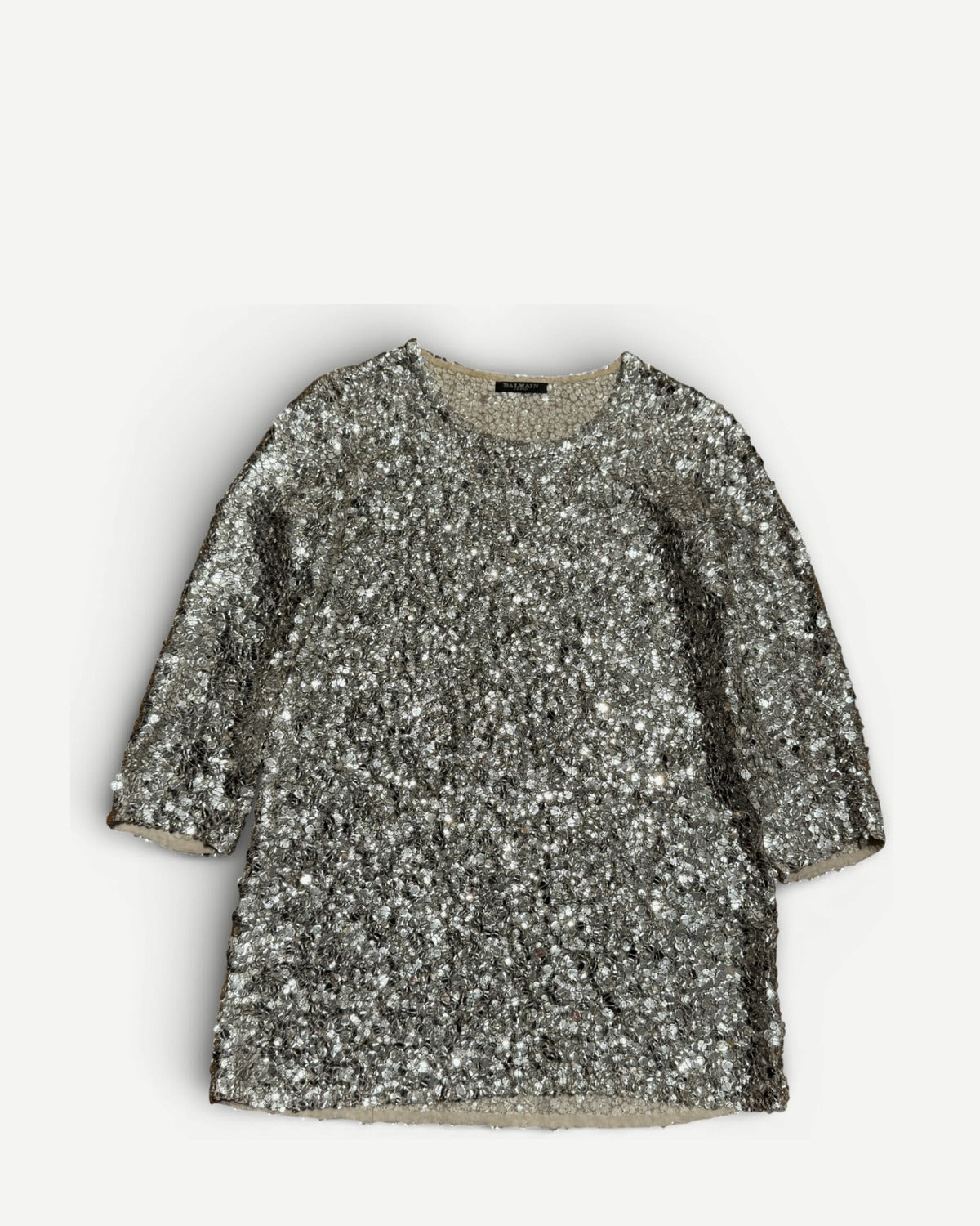 Balmain SS08 by Christophe Decarnin Runway Artisanal Mirror Applique Long Shirt