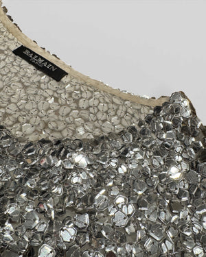 Balmain SS08 by Christophe Decarnin Runway Artisanal Mirror Applique Long Shirt