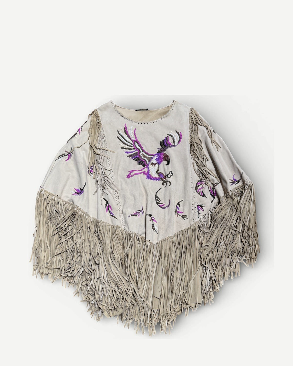 Balmain SS08 Runway by Christophe Decarnin Eagle Embellished Chain Fringed Goat Suede Dress