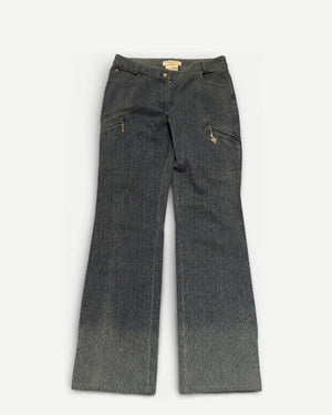 Christian Dior SS04 Blue Moto Biker Set Pants