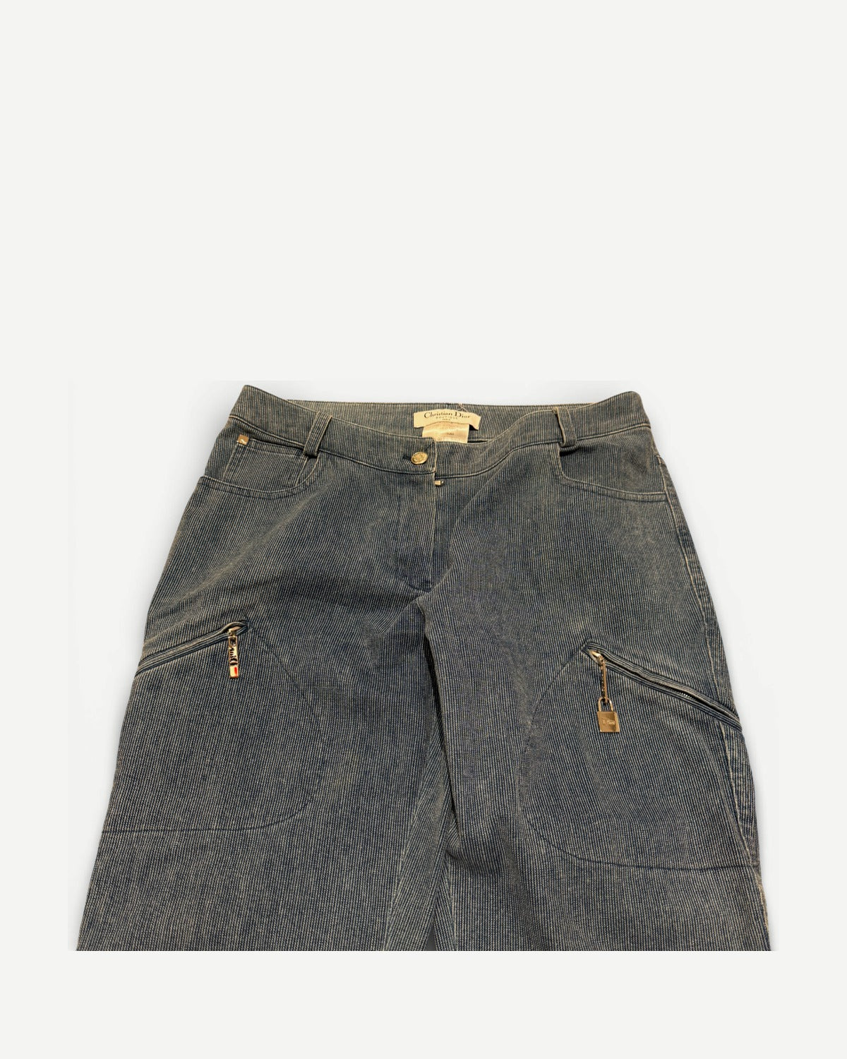 Christian Dior SS04 Blue Moto Biker Set Pants