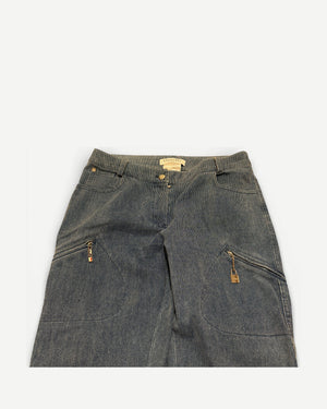 Christian Dior SS04 Blue Moto Biker Set Pants