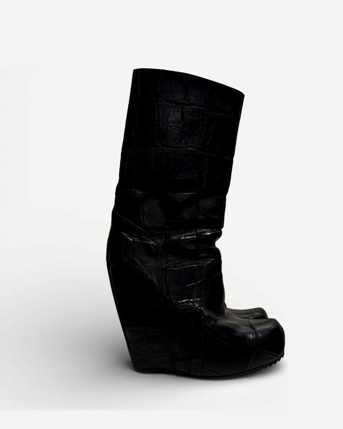 Rick Owens FW12 Mountain Croc Leather Boots