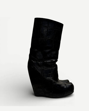 Rick Owens FW12 Mountain Croc Leather Boots