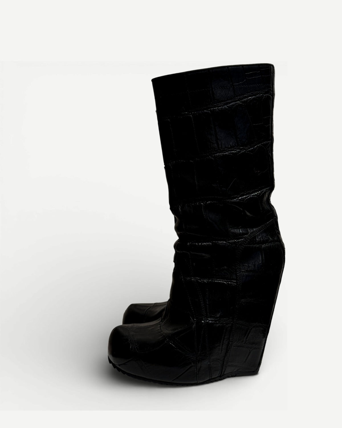 Rick Owens FW12 Mountain Croc Leather Boots