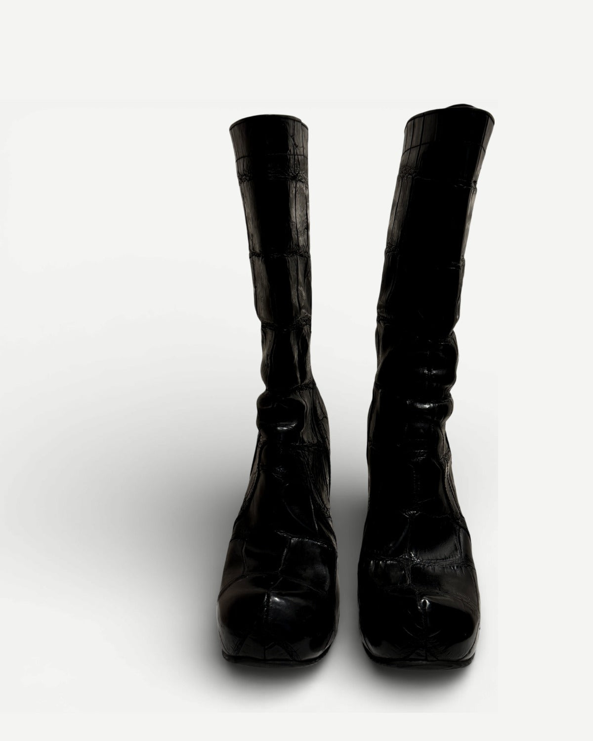 Rick Owens FW12 Mountain Croc Leather Boots