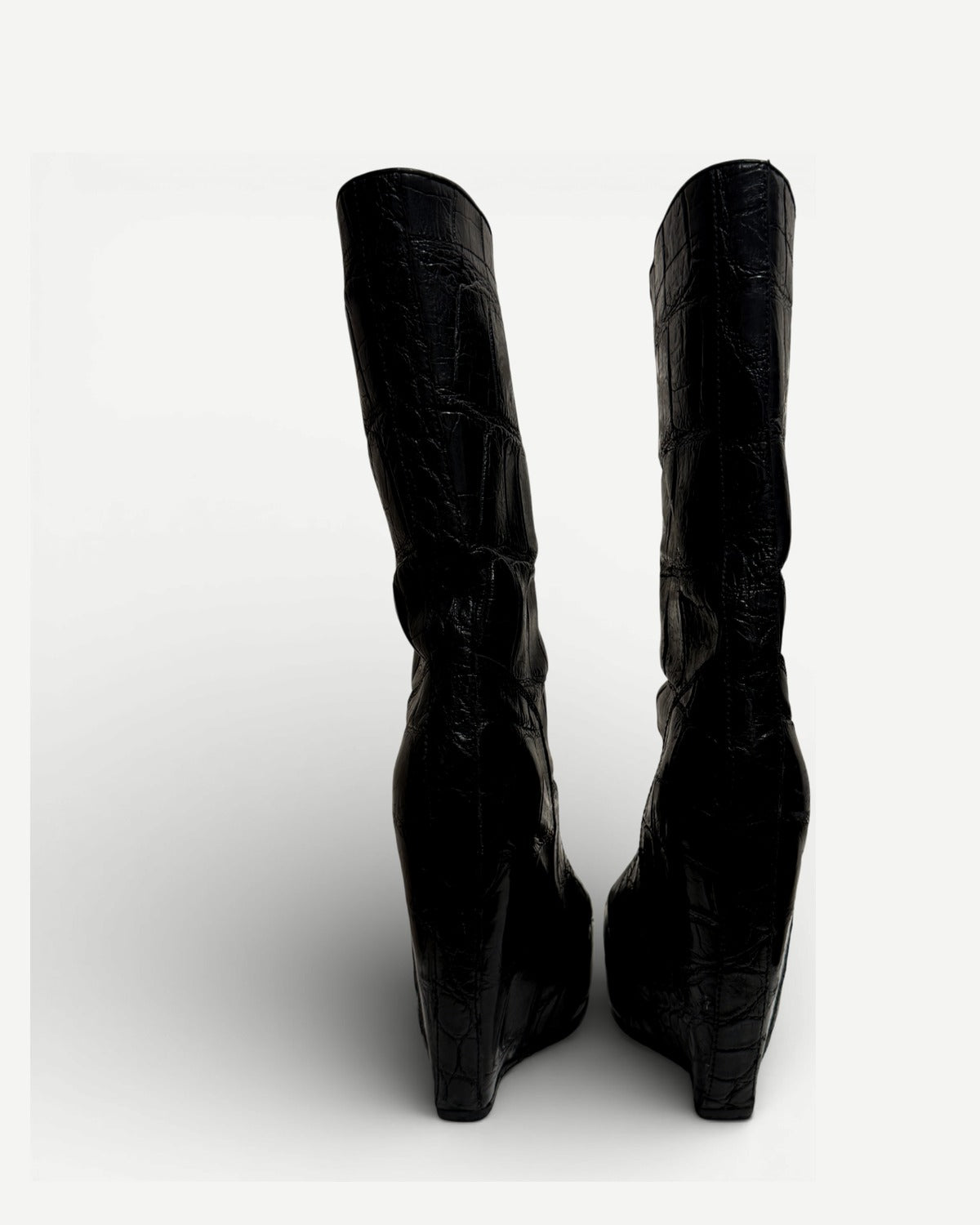 Rick Owens FW12 Mountain Croc Leather Boots