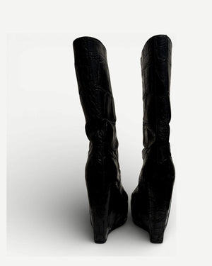 Rick Owens FW12 Mountain Croc Leather Boots