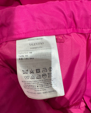 Valentino Pink Nylon Puffer Track Pants