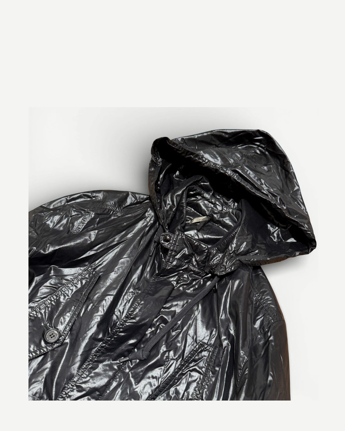 Dior Homme SS09 Shiny Black Nylon Coat