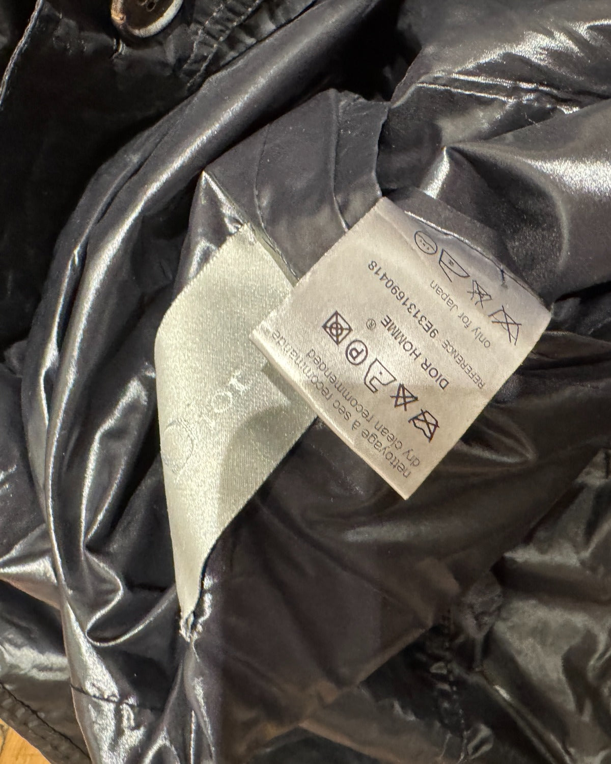 Dior Homme SS09 Shiny Black Nylon Coat