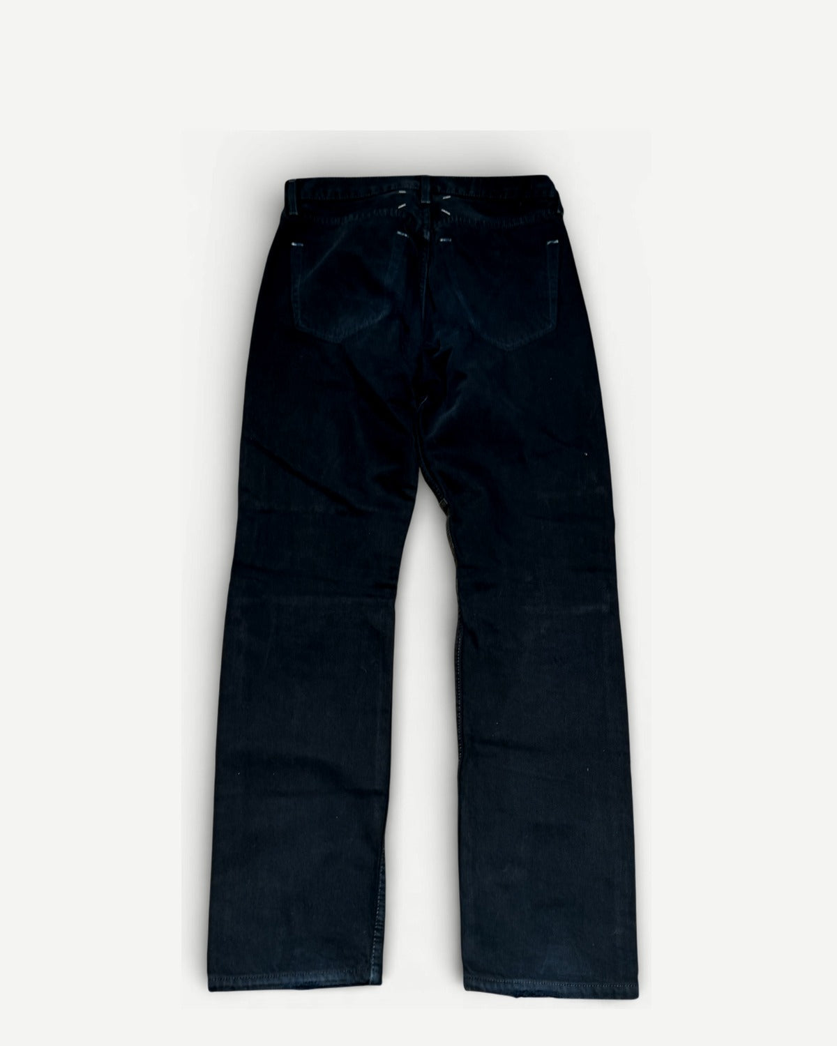 Maison Martin Margiela SS02 Artisanal Reconstructed Leather Patch Black Denim