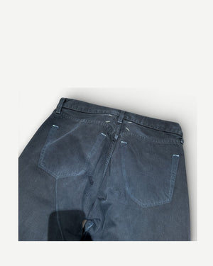 Maison Martin Margiela SS02 Artisanal Reconstructed Leather Patch Black Denim