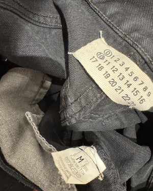 Maison Martin Margiela SS02 Artisanal Reconstructed Leather Patch Black Denim