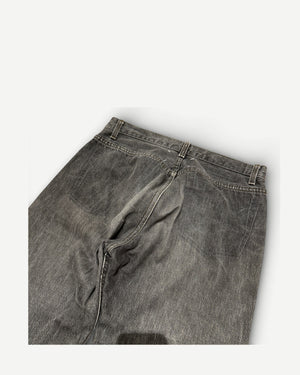 Maison Martin Margiela SS02 Artisanal Reconstructed Leather Patch Grey Denim