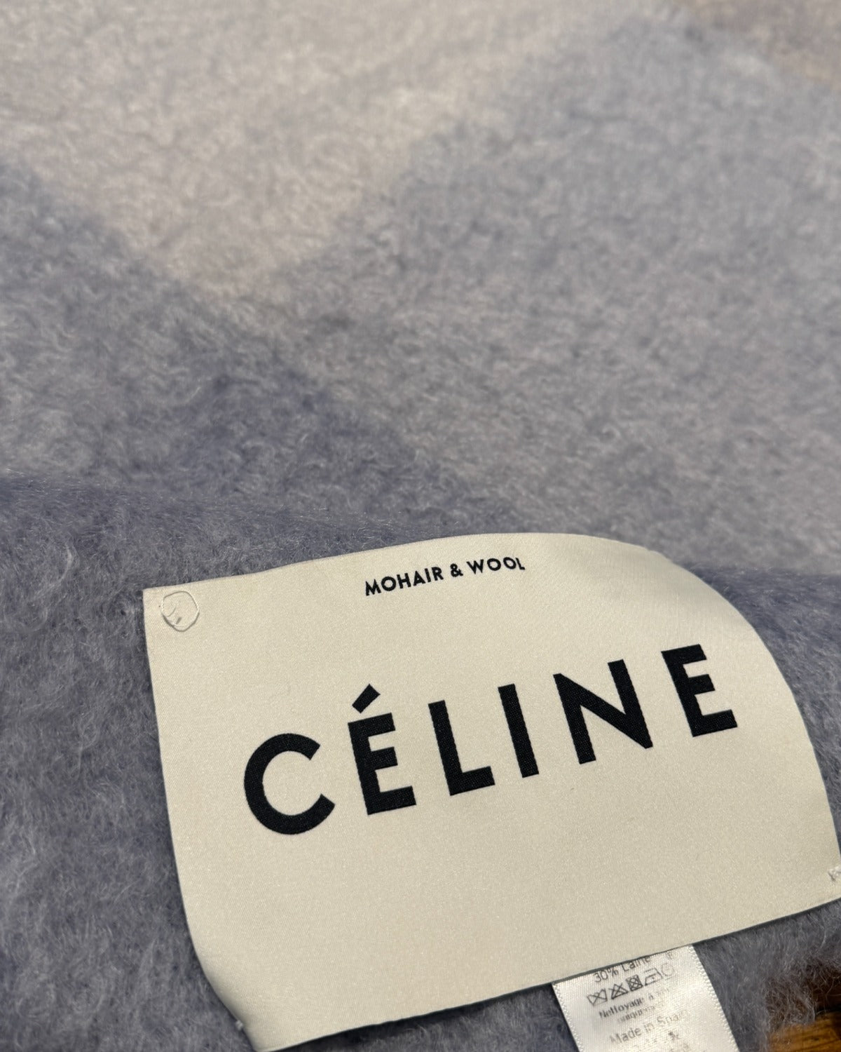 Celine AW17 by Phoebe Philo Plaid Mohair Blanket
