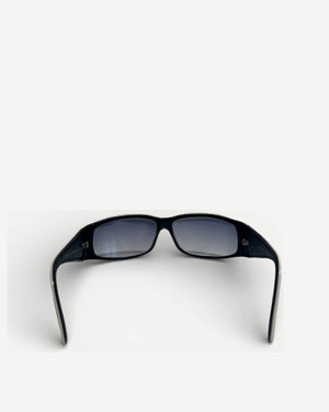 Christian Dior 2000s by John Galliano Black Your Dior 2 Logo Sunglasses