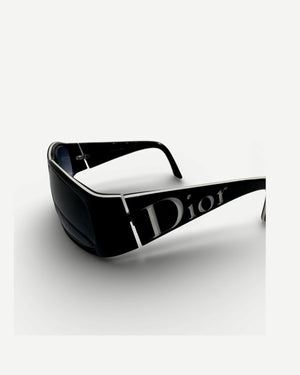 Christian Dior 2000s by John Galliano Black Your Dior 2 Logo Sunglasses