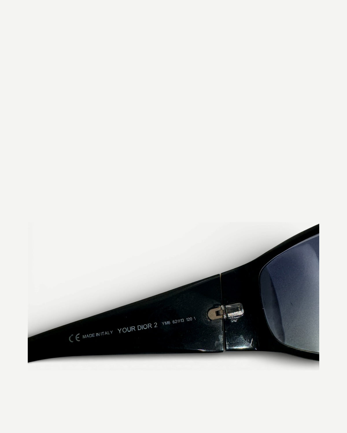 Christian Dior 2000s by John Galliano Black Your Dior 2 Logo Sunglasses