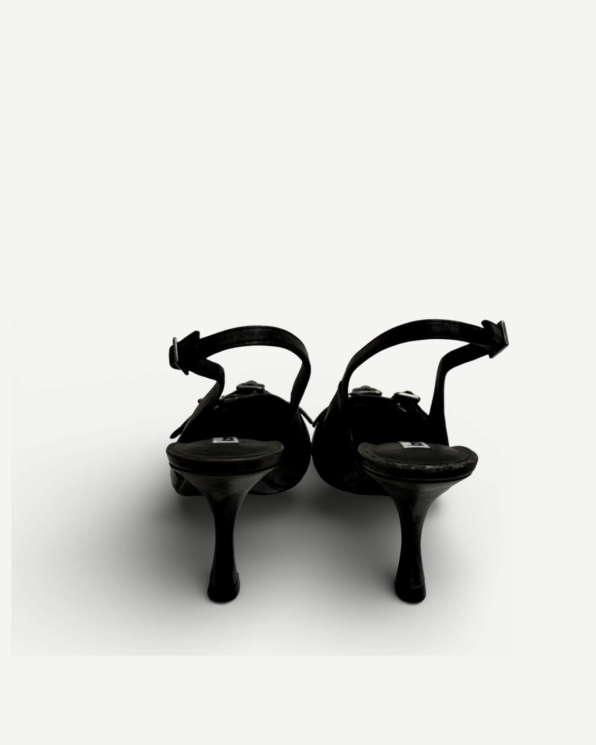 Acne Studios Distressed Belted Slingback Heels