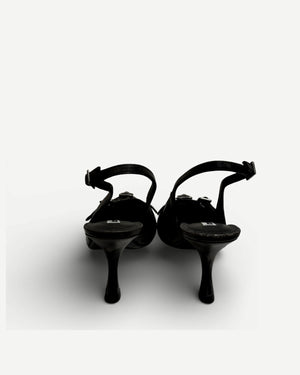 Acne Studios Distressed Belted Slingback Heels