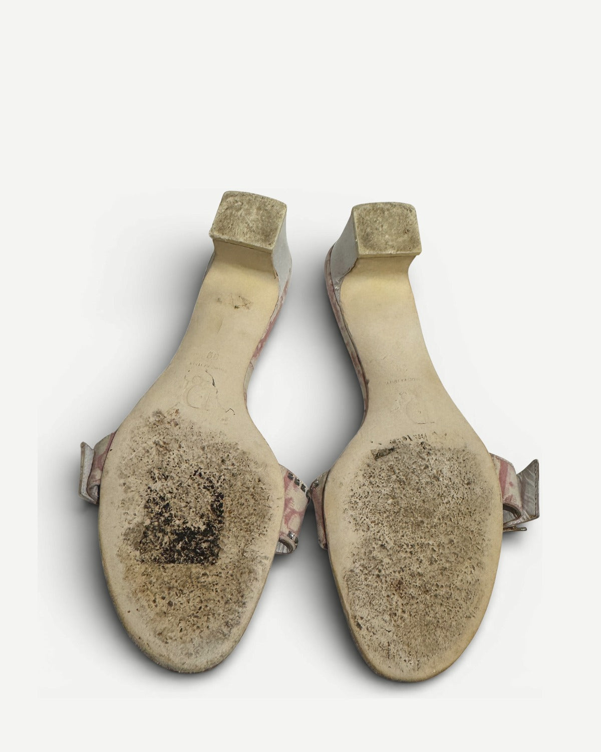 Christian Dior SS04 by John Galliano Diorissimo Floral Crystal Embellished Mules