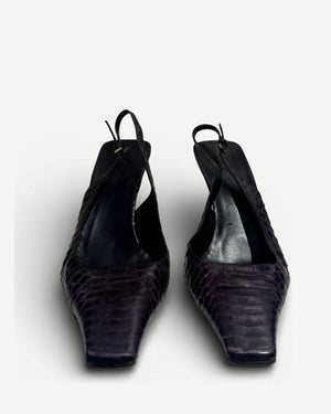 Gucci SS98 by Tom Ford Snakeskin Pointed Toe Heels