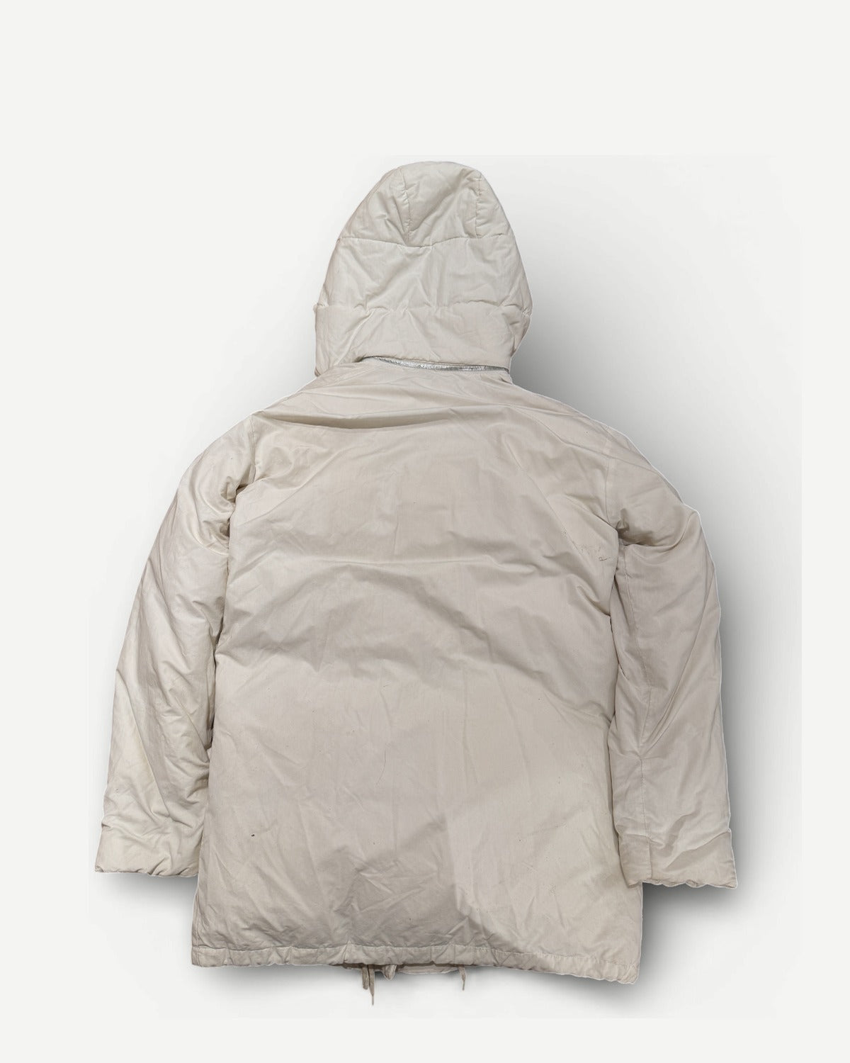 Helmut Lang AW98 White Hooded Down Parka
