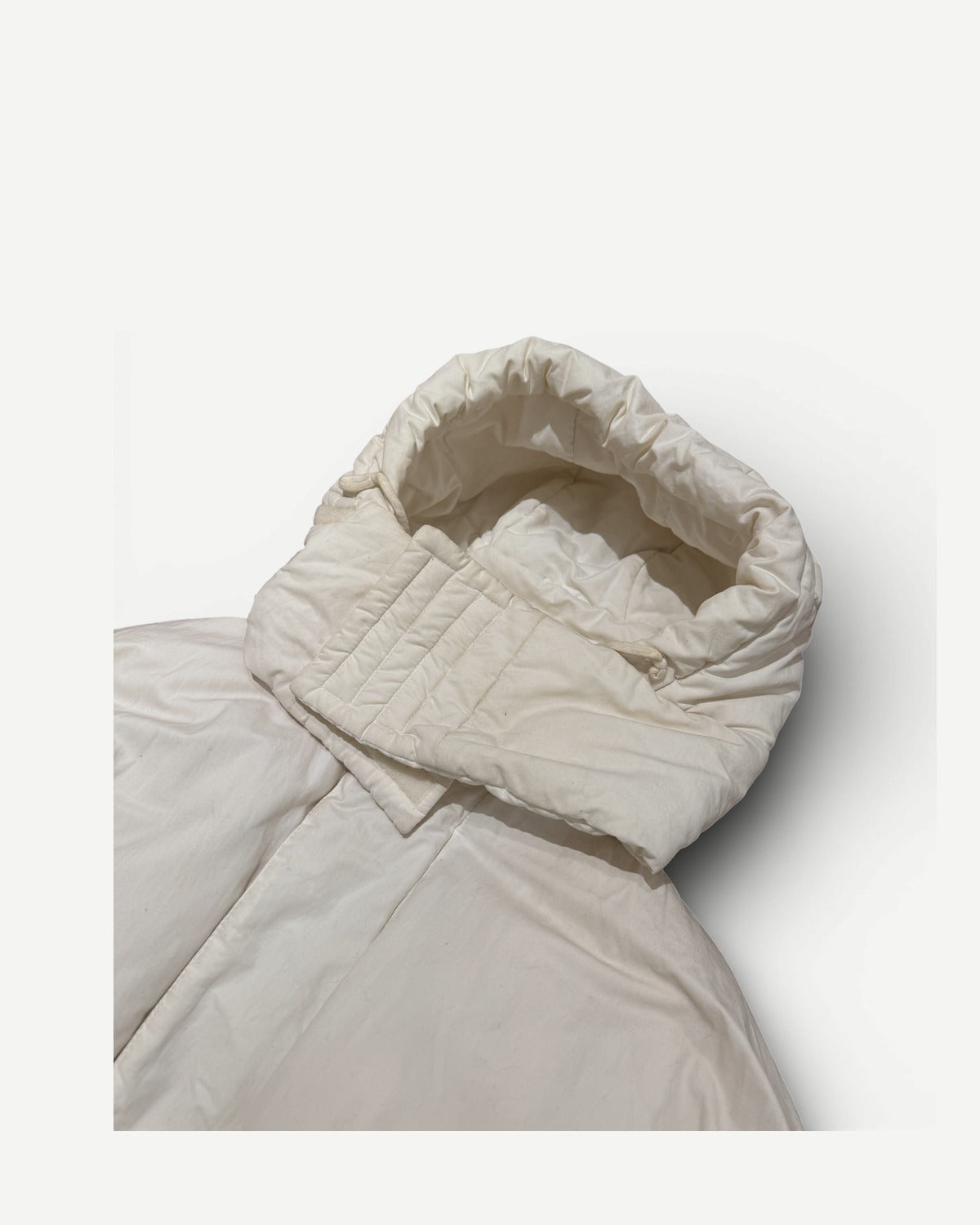 Helmut Lang AW98 White Hooded Down Parka