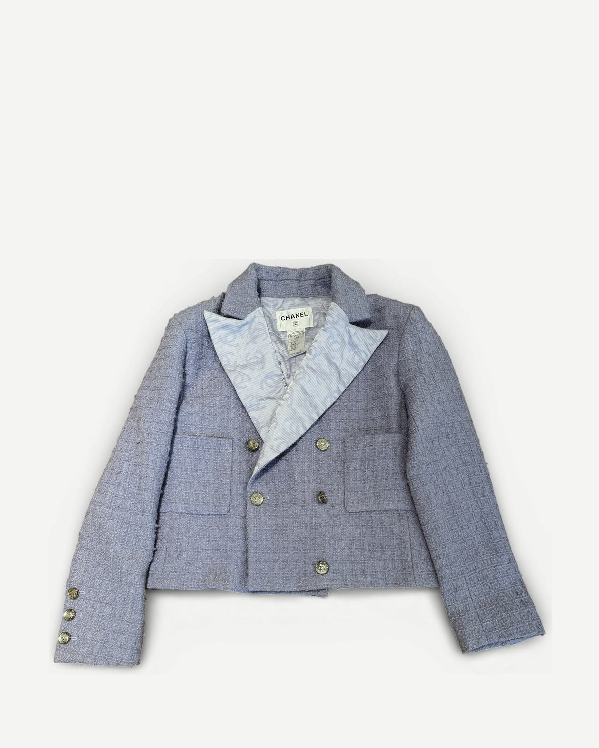 Chanel SS24 Boucle Logo Lapel Jacket Prototype