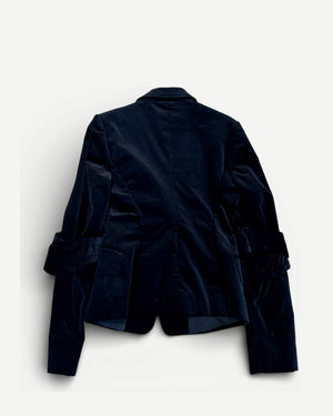 Gucci AW04 by Tom Ford Elbow Strap Black Velvet Jacket