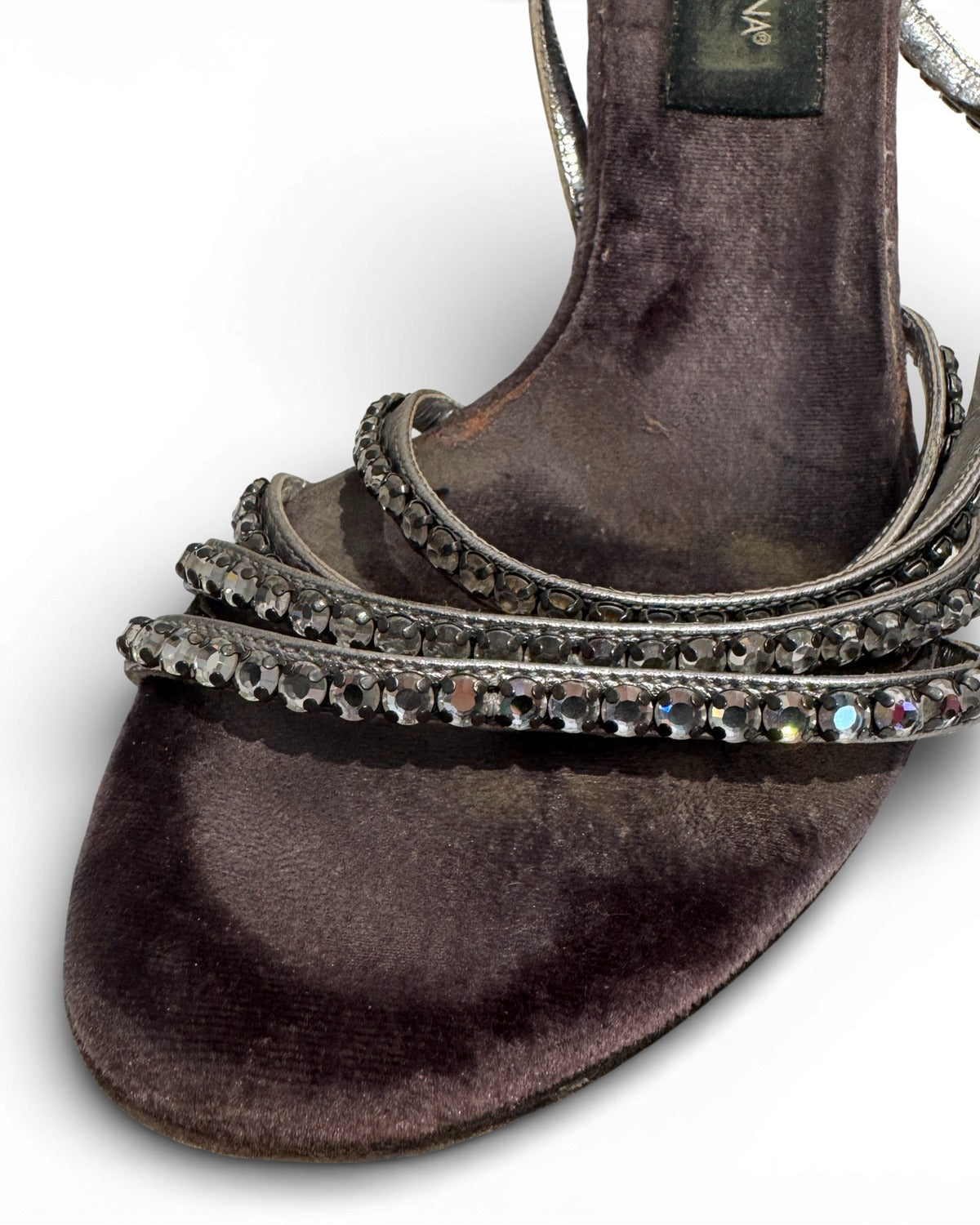 Dolce & Gabbana 2000s Velvet Crystal Heels