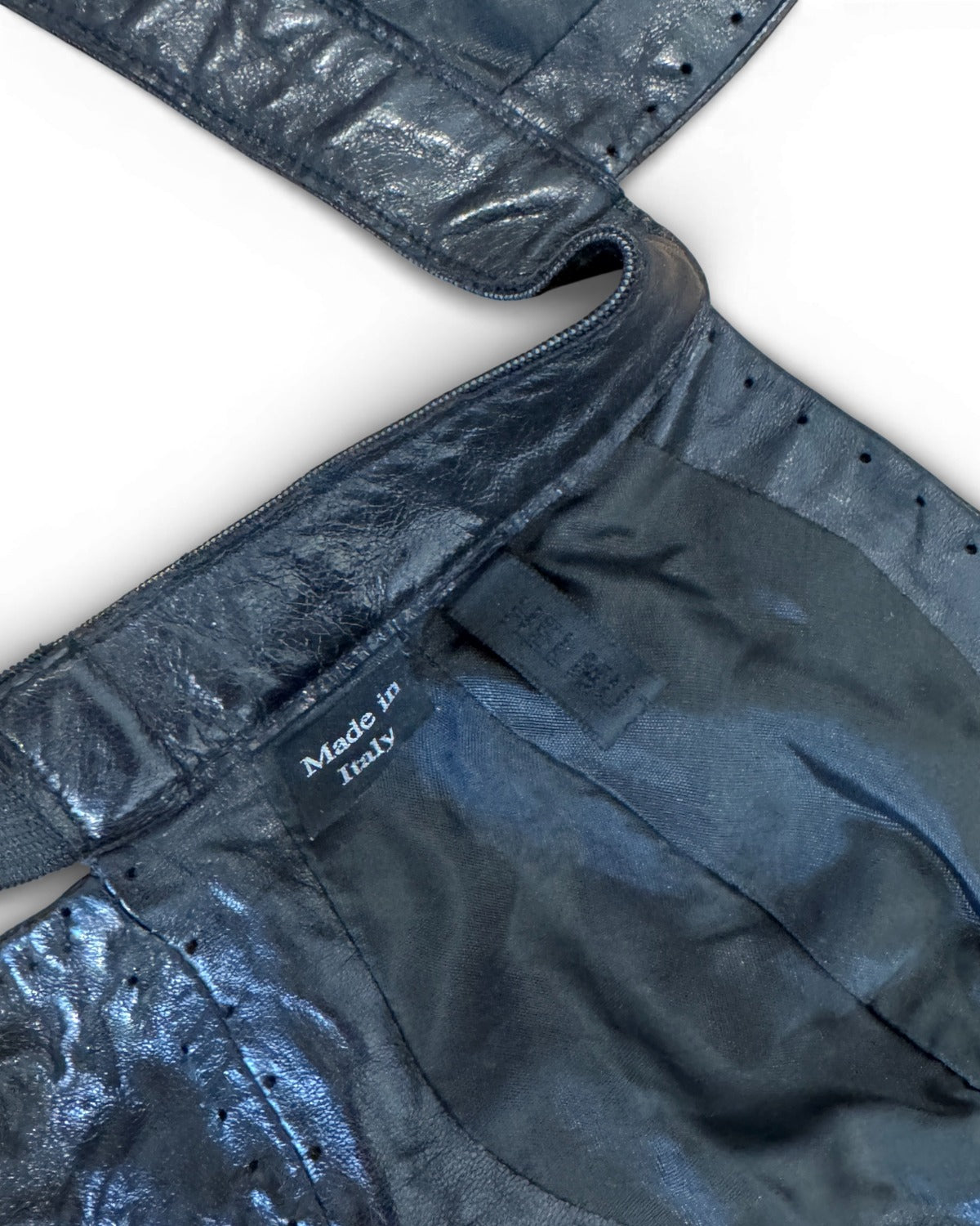Helmut Lang 2000s Black Leather Bustier