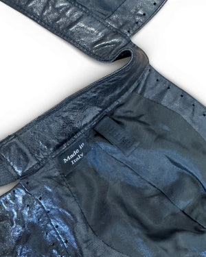 Helmut Lang 2000s Black Leather Bustier