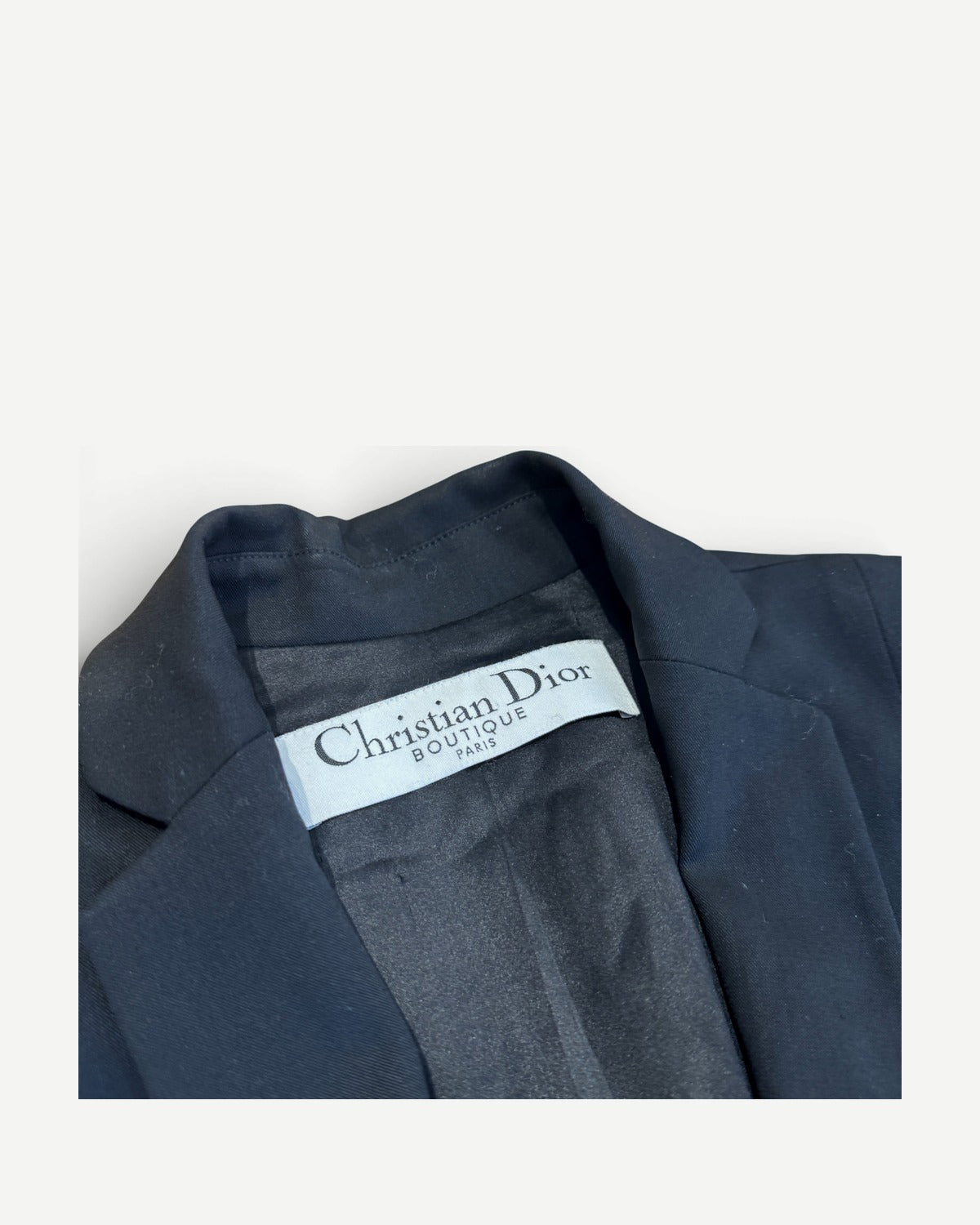 Christian Dior AW04 by John Galliano Studded Leather Strap Black Blazer